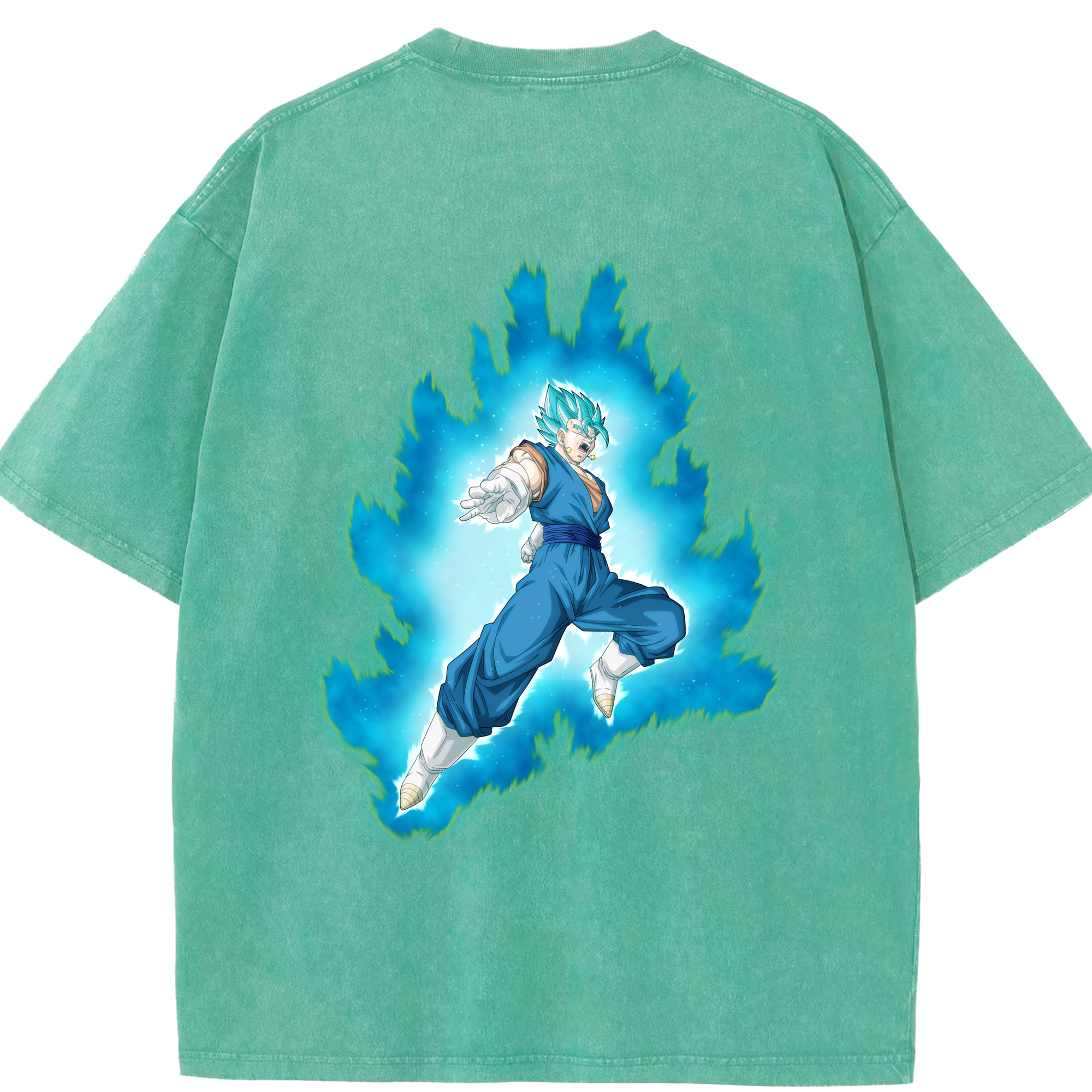 （画像用） ドラゴンボール ベジット DRAGON BALL Vegetto 綿100% ヴィンテージ風 半袖Tシャツ（背面プリント）